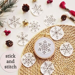 Embroidery patterns stick and stitch snowflakes